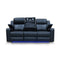 The Xanadu Three Seater Dual Motor Electric Recliner Lounge - Black Leather available to purchase from Warehouse Furniture Clearance at our next sale event.