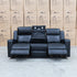 The Xanadu Three Seater Dual Motor Electric Recliner Lounge - Black Leather