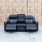 The Xanadu Three Seater Dual Motor Electric Recliner Lounge - Black Leather available to purchase from Warehouse Furniture Clearance at our next sale event.