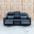 The Xanadu Three Seater Dual Motor Electric Recliner Lounge - Black Leather