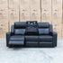 The Xanadu Three Seater Dual Motor Electric Recliner Lounge - Black Leather
