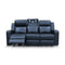 The Xanadu Three Seater Dual Motor Electric Recliner Lounge - Black Leather - Available After 6th November available to purchase from Warehouse Furniture Clearance at our next sale event.