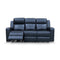 The Xanadu Three Seater Dual Motor Electric Recliner Lounge - Black Leather - Available After 6th November available to purchase from Warehouse Furniture Clearance at our next sale event.