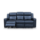 The Xanadu Three Seater Dual Motor Electric Recliner Lounge - Black Leather - Available After 6th November available to purchase from Warehouse Furniture Clearance at our next sale event.