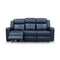 The Xanadu Three Seater Dual Motor Electric Recliner Lounge - Black Leather - Available After 6th November available to purchase from Warehouse Furniture Clearance at our next sale event.