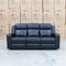 The Xanadu Three Seater Dual Motor Electric Recliner Lounge - Black Leather - Available After 6th November available to purchase from Warehouse Furniture Clearance at our next sale event.