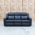 The Xanadu Three Seater Dual Motor Electric Recliner Lounge - Black Leather