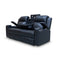 The Xanadu Three Seater Dual Motor Electric Recliner Lounge - Black Leather - Available After 6th November available to purchase from Warehouse Furniture Clearance at our next sale event.