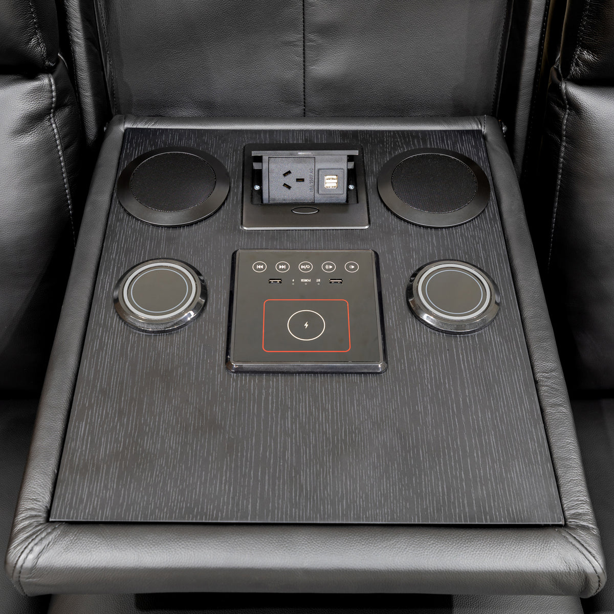 The Xanadu Three Seater Dual Motor Electric Recliner Lounge - Black Leather - Available After 6th November available to purchase from Warehouse Furniture Clearance at our next sale event.