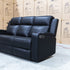 The Xanadu Three Seater Dual Motor Electric Recliner Lounge - Black Leather
