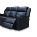The Xanadu Three Seater Dual Motor Electric Recliner Lounge - Black Leather - Available After 6th November available to purchase from Warehouse Furniture Clearance at our next sale event.