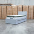The York King Single Fabric Trundle Bed - Grey (Reversible Trundle)