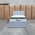 The York King Single Fabric Trundle Bed - Grey (Reversible Trundle)