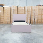 The York King Single Fabric Trundle Bed - Pink (Reversible Trundle) available to purchase from Warehouse Furniture Clearance at our next sale event.
