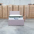 The York King Single Fabric Trundle Bed - Pink (Reversible Trundle)