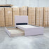 The York King Single Fabric Trundle Bed - Pink (Reversible Trundle)