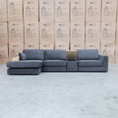 The Zenith Modular Reversible Chaise Lounge With Bookshelf - Shadow available to purchase from Warehouse Furniture Clearance at our next sale event.