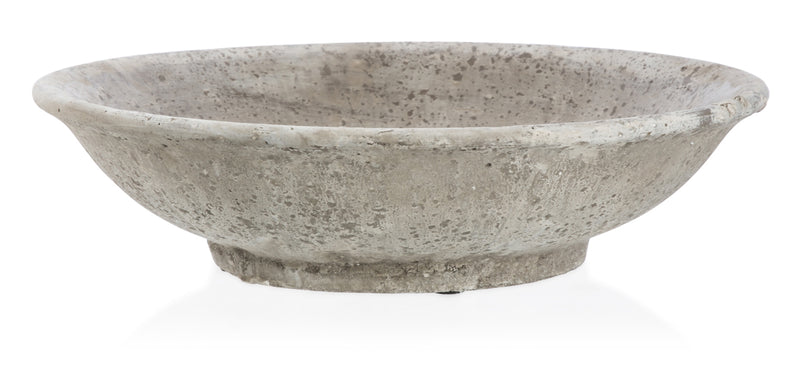 The Luna Round Cement Deco Bowl - Grey - CF226 - Available In-Store Only available to purchase from Warehouse Furniture Clearance at our next sale event.