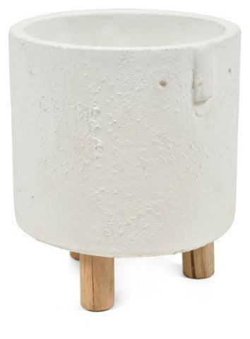 Sara Ceramic Face planter on Legs Large  - White - CF297 - Available In-Store Only