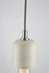 The Dome Marble Pendant Hanging Light with Silver Detail - White/Silver - FH02 - Available In-Store Only