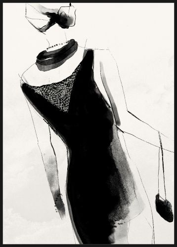 The Abstract Woman Wall Art - Black/Black & White - HE47 - Available In-Store Only available to purchase from Warehouse Furniture Clearance at our next sale event.