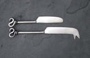 The S/Steel Pate & Cheese Knife Set - Silver - HN9022 - Available In-Store Only available to purchase from Warehouse Furniture Clearance at our next sale event.