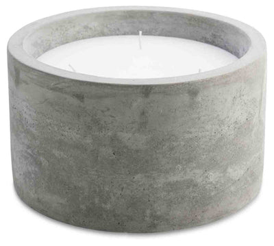 The 2 wick Cement Candle Holder with Lid and Wax Medium - Grey - HZ1043 - Available In-Store Only available to purchase from Warehouse Furniture Clearance at our next sale event.