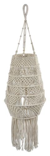 The Byron Macrame Long Pendant Light with Tassels - Cream - IP03 - Available In-Store Only available to purchase from Warehouse Furniture Clearance at our next sale event.
