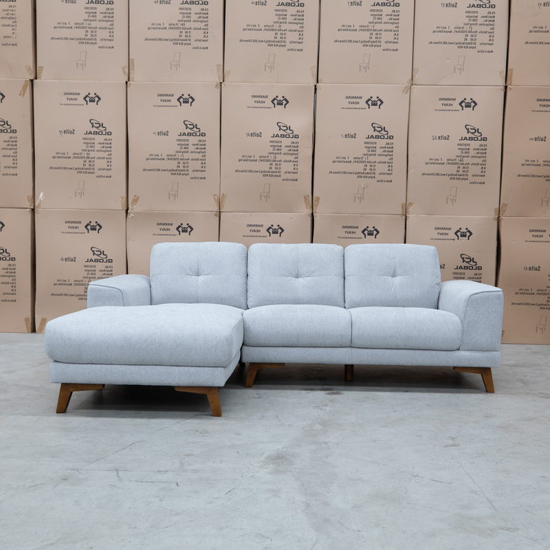 The Khloe Three Seat Chaise Lounge LHF - Whisper