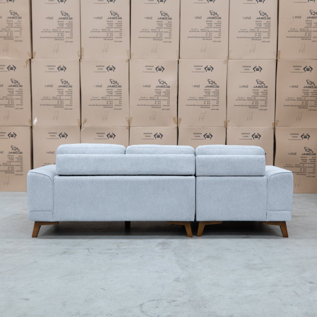 The Khloe Three Seat Chaise Lounge LHF - Whisper - PRE ORDER Available After 15th November available to purchase from Warehouse Furniture Clearance at our next sale event.