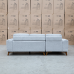 The Khloe Three Seat Chaise Lounge LHF - Whisper - PRE ORDER Available After 15th November available to purchase from Warehouse Furniture Clearance at our next sale event.