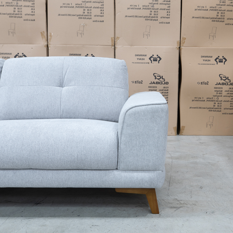 The Khloe Three Seat Chaise Lounge LHF - Whisper