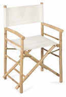 The Bamboo Directors Chair with Canvas - Natural/Ivory - KL04 - Available In-Store Only available to purchase from Warehouse Furniture Clearance at our next sale event.