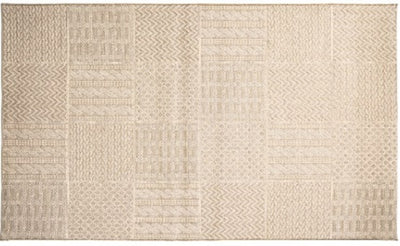 The St Tropez Indoor/Outdoor Polypropylene Jersey Patch Rug - Cream - MC01-7 - Available In-Store Only available to purchase from Warehouse Furniture Clearance at our next sale event.