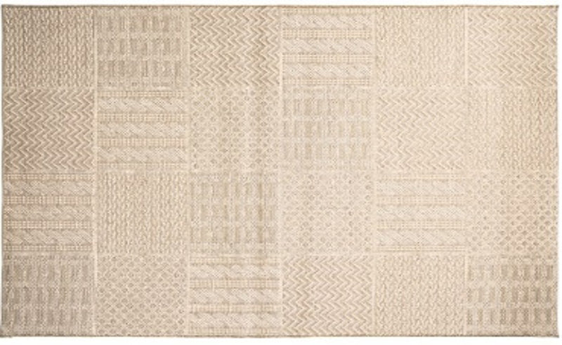 The St Tropez Indoor/Outdoor Polypropylene Jersey Patch Rug - Cream - MC01-7 - Available In-Store Only available to purchase from Warehouse Furniture Clearance at our next sale event.
