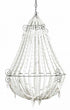 The Iron and Wood Beaded Chandelier Large - Grey/White - MS10 - Available In-Store Only