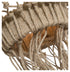 The Large Three Tier Jute and Iron Chandelier - Natural - MS26 - Available In-Store Only