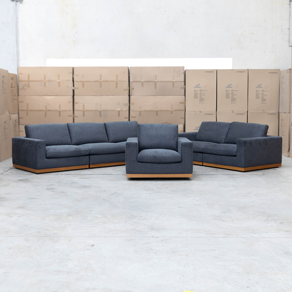 The Subiaco 3.5 Seat Sofa - Charcoal available to purchase from Warehouse Furniture Clearance at our next sale event.