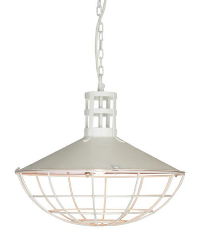 The Boston Iron Pendant Antique Light - White - VE14 - Available In-Store Only available to purchase from Warehouse Furniture Clearance at our next sale event.