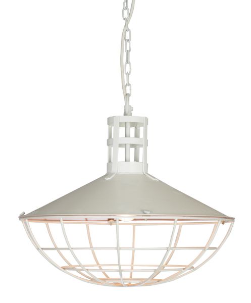 The Boston Iron Pendant Antique Light - White - VE14 - Available In-Store Only available to purchase from Warehouse Furniture Clearance at our next sale event.