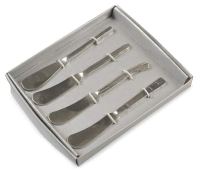The Set of 4 Assorted Stainless Steel Pate Knives - Silver - WR08 - Available In-Store Only available to purchase from Warehouse Furniture Clearance at our next sale event.