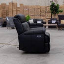 The Bondi Single Electric Recliner - Black Leather available to purchase from Warehouse Furniture Clearance at our next sale event.