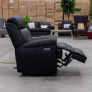 The Bondi Single Electric Recliner - Black Leather available to purchase from Warehouse Furniture Clearance at our next sale event.