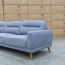 The Harlow Three Seat Chaise Lounge LHF - Denim available to purchase from Warehouse Furniture Clearance at our next sale event.