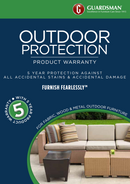 The Guardsman 5 Year Outdoor Fabric Care Warranty Kit - Fabric Only available to purchase from Warehouse Furniture Clearance at our next sale event.