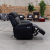 The Bondi Electric Two Seater - Black Leather available to purchase from Warehouse Furniture Clearance at our next sale event.