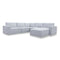 The Layne Modular Corner Lounge with Ottoman - Silver available to purchase from Warehouse Furniture Clearance at our next sale event.