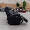 The Bondi Electric Three Seat Recliner Lounge - Black Leather available to purchase from Warehouse Furniture Clearance at our next sale event.
