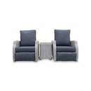The Ava 3 Piece Outdoor Recliner Suite available to purchase from Warehouse Furniture Clearance at our next sale event.