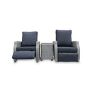The Ava 3 Piece Outdoor Recliner Suite available to purchase from Warehouse Furniture Clearance at our next sale event.